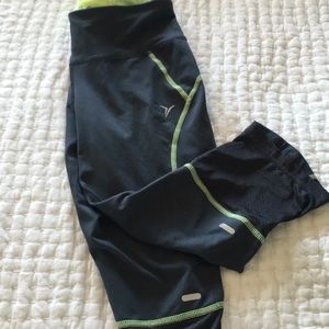 Grey & green workout pants